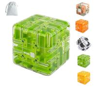 Large 3D Labyrinth Cube Puzzle - Magic Maze Ball Brain Teaser Toy, Spatial Logic Puzzle for Stress Relief & Focus, Educational Gift for Adults & Teens (Green)