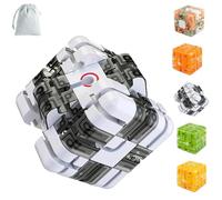 Large 3D Labyrinth Cube Puzzle - Magic Maze Ball Brain Teaser Toy, Spatial Logic Puzzle for Stress Relief & Focus, Educational Gift for Adults & Teens (Grey)