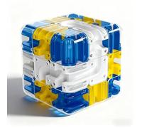 Large 3D Marble Maze Cube - Labyrinth Puzzle Cube with Ball, 3D Brain Teaser Maze Games for Teens & Adults, Twist-and-Maze Handheld Focus Toy, Educational Stress-Relief Puzzle Gift(#B)