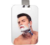 Large Anti-Fog Shower Mirror - Includes 1 Hook With Built-In Razor Holder - Wall Hanging - Ideal For Travel (28 X 19 Cm)