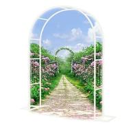 Large arche de terrasse en acier, 2,8 m de large x 2,2 m de haut, 3 m de large x 2,2 m de haut, 3,5 m de large x 2,2 m de haut, treillis en métal pour diverses plantes grimpantes, arche de mariage