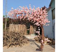 Large Artificial Cherry Blossom Tree - Dense Pink Silk Flowers for Commercial & Residential Use, Easy to Assemble, Ideal for Photo Booths(2mx1.8m)