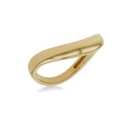 Large bague vague en or jaune 9ct, au design courbé fluide et moderne