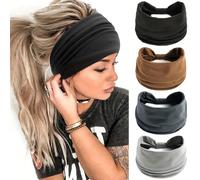 Large bandeau élastique de couleur unie, convient pour le sport, le yoga, les tenues décontractées, le fitness, la course, le cyclisme, le maquillage, les vacances, l'automne/l'hiver, accessoire de yo
