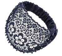Large bandeau en dentelle, bandeaux en dentelle pour femmes | Large bandeau en dentelle florale | Écharpe à cheveux pour femmes et filles, bandana bohème pour le yoga, l'entraînement, la gym, la cours