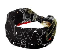 Large bandeau turban pour femme, bandeau pour femme, Happy New Year sur tableau noir, antidérapant, élastique pour la transpiration, yoga, entraînement, bandeau doux pour cheveux