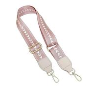 Large Bandoulière pour Sac à Main Women Crossbody Bag Strap Wide 4cm Shoulder Strap Adjustable Jacquard Embroidered Straps for Changing DIY Accessories Bandoulière pour Sac A Main(Pink)