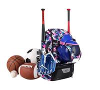 Large Baseball Backpack with Shoe Compartment - Lightweight Sports Bag