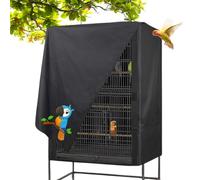 Large Bird Cage Cover - 97 x 61 x 122 cm Breathable And Dust-Proof Parrot Cage Cover For Parakeet, Cockatiel, And Macaw Cages, Lightweight Fabric With Easy Access Opening For Nighttime Protection