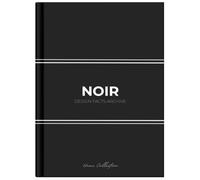 Large Black Coffee Table Book - Decorative Faux Hardcover | NOIR Design Facts Archive: Minimalist Display Book with 175 Modern Design Facts for Coffee Tables & Home Styling