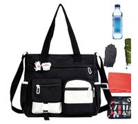 Large Canvas Tote Bag Large Capacity - Waterproof Nylon Adjustable | |Spacious Storage & Durable Dual-Fabric Build - Waterproof Nylon Adjustable - Large Canvas Tote Bag Large Capacity - Purse