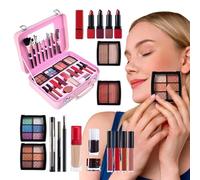Large Capacity Cosmetic Set, Beginner Makeup Palette, Waterproof Makeup Kit, Reusable Case Make Up Set with Travel Friendly Design for Beauty Practice, Multicolor