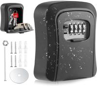Large Capacity Key Box,Waterproof And Anti-Rust Secure Outdoor Key Box,Key Box With Code For Indoor And Outdoor Use (Abs L)