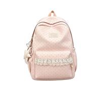 Large Capacity Lace Lightweight Bags With Star - School Girl Backpack | Designed With Spacious Compartments To Comfortably Hold Tablets, Textbooks, Snacks, And Toys, Making It An Ideal Companion
