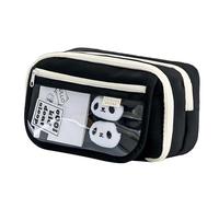 Large Capacity Pen Case, Cute Capybara Stationery Pouch, Portable Zipper Pencil Organizer, Portable Pencil Organizer 22 x 13cm/8.66 x 5.12" for Pencils, Pens, Erasers (Green, Black, Coffee, Creamy)