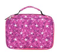 Large Capacity Pencil Case Holder Pouch Multifunctional Organizer for Students Artists School Office Blue Green Red 72 Hole Multi Layer Zipper Bag ((red five-pointed star))