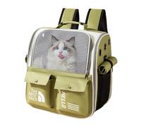 Large Capacity Pet Backpack for Cats, Travel Outdoor Cat Backpack Bag, Comfortable Hiking and Walking Pet Carrier, polyvalent Cat Backpack for Hiking, Camping, and Pet Travel