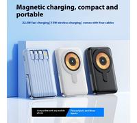 Large Capacity Power Bank with Magnetic Shell and Trendy Design Black YM881