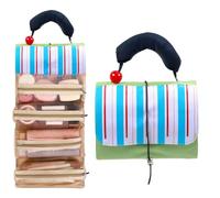 Large Capacity Toiletry Bag, Waterproof Travel Cosmetic Organizer, Foldable Roll-Up Makeup Pouch for Bathroom, Men, Women, Girls, Makeup and Toiletries Storage, Multicolor, 1 Piece