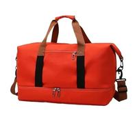 Large Capacity Travel Gym Bag Short-Distance Luggage Portable Fitness Bags Shoulder Crossbody Handbags Men's Sports Waterproof(Tangerine)