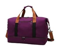 Large Capacity Travel Gym Bag Short-Distance Luggage Portable Fitness Bags Shoulder Crossbody Handbags Men's Sports Waterproof(Purple)