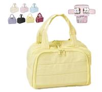 Large Capacity Wide-Open Travel Cosmetic Bag, Cureaway Travel Cosmetic Bag, Multi-Functional Waterproof Toiletry Organizer, Lightweight Large 4 Compartments, Separate Wet and Dry Areas (Yellow)