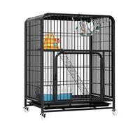 Large Cat Cage Indoor/Outdoor Enclosure with Wheels, Detachable Playpen Pet for 1-2 Cats, Spacious Cat House, 61x44x67cm, Perfect for Safe Play and Relaxation
