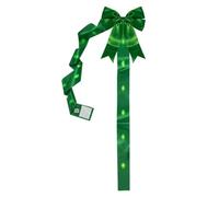 Large Christmas Tree Bow with LED Light,Adhesive Vintage Tree Topper Decor