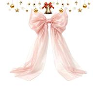 Large Christmas Tree Topper Bow - 18x70in Decorative Flexible Centerpiece