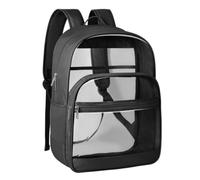 Large Clear Backpack - Adjustable PVC Waterproof with Padded Straps