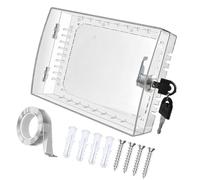 Large Clear Thermostat Lock Box With Key Set Lockable Guard Covers For Home Office Wall Mounted Thermostats Protector Wall Mounted Thermostat Lock Box