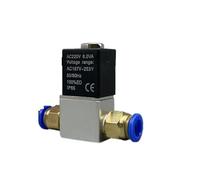 Large compatibilité Électrovanne pneumatique électrique, 2 positions, 2 ports, vanne magnétique à Air normalement fermée, raccord de tuyau de 6mm 8mm Connexion rapide(PC 4MM Fittings,AC 220)
