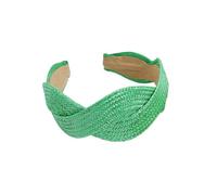 Large couleur unie tendance herbe tressée bandeaux de cheveux en Europe et aux États-Unis nouvelle personnalité tressé pression cheveux accessoires cheveux femme (vert)