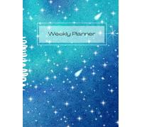 Large Daily Planner & Weekly Journal for Women Hardcover - Blue Galaxy Stars: Self Care Bingo, To-Do List, Schedules, Moods, Habits and Gratitude Prompts - 8.5 x 11 Inches