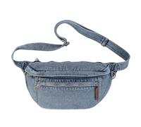 Large Denim Waist Bag for Women with Adjustable Strap (Sky Blue)