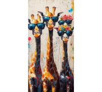 Large Diamond Painting Adulte, Cerf Peinture Diamant Adulte pour Décoration Murale Maison 100x200 cm, 5D Broderie Diamant Painting Kit Complet Adultes Grand Animal DIY Loisirs Créatifs Adultes c-1970