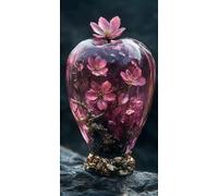 Large Diamond Painting Adulte, Fleur Peinture Diamant Adulte pour Décoration Murale Maison 100x200 cm, 5D Broderie Diamant Painting Kit Complet Adultes Grand Format Vase Loisirs Créatifs Adultes c-820