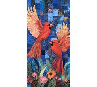 Large Diamond Painting Adulte, Oiseau Peinture Diamant Adulte pour Décoration Murale Maison 70x140 cm, 5D Broderie Diamant Painting Kit Complet Adultes Grand Fleur DIY Loisirs Créatifs Adultes c-1097