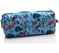 Large Dinosaur School Pencil Case ¿ Single Pouch 20 Cm Reinforced Canvas, Ideal For Children's Pencils / Make-Up, Blue, Modern