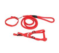 Large Dog Harness and Leash Set | No - Pull Walking Vest for Training/Hiking/Jogging | Reflective Nylon with Padded Chest | 59 - inch Lead, Adjustable Straps (M)