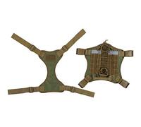 Large Dog Harness Vest | Detachable Polyester Outdoor Gear | Adjustable Vest for German Shepherd/Golden Retriever/Alaskan Malamute | Army Green Pet Accessories (L)