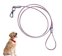 Large Dog Metal Rope, Steel Chew Proof Dog Rope, Dog Training Rope, Sturdy Outdoor Dog Rope, Chew Proof Dog Runner Cable, Easy to Use, Portable for Parks Yards Gardens
