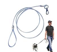 Large Dog Metal Rope, Steel Chew Proof Dog Rope, Dog Training Rope, Sturdy Outdoor Dog Rope, Chew Proof Dog Runner Cable, Easy to Use, Portable for Parks Yards Gardens