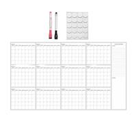 Large Erasable Whiteboard Calendar, Reusable Giant Blank Schedule Planner | Dry Erase Calendar for Wall Full-Year Dry Erase Planner for Class School Office Home Bedroom Dorm