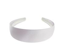 Large et plat très solide 4 cm uni simple vierge satin DIY chapellerie hatinateur grand bibi long épais accessoires cheveux bandeau artisanat Alice Band femme (Lilas)