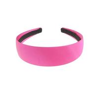 Large et plat très solide 4 cm uni simple vierge satin DIY chapellerie hatinateur grand bibi long épais accessoires cheveux bandeau artisanat Alice Band femme (fuchsia)