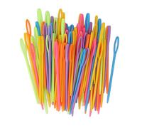Large Eye Plastic Needles Bright Colors Durable Plastic Yarn Needles for Knitting Sewing Crafting Household Weaving 100pcs 9cm