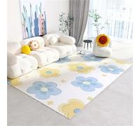 Large Flower Carpet Yellow Rug Good Night Mat Green Floral Home Decoration Non-Slip Living Room Bedroom Floor(Color7,40X60CM)