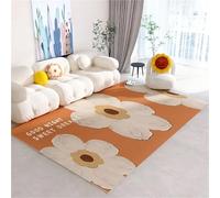 Large Flower Carpet Yellow Rug Good Night Mat Green Floral Home Decoration Non-Slip Living Room Bedroom Floor(Color05,50X80CM)