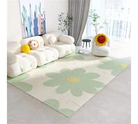 Large Flower Carpet Yellow Rug Good Night Mat Green Floral Home Decoration Non-Slip Living Room Bedroom Floor(Color04,80X120CM)